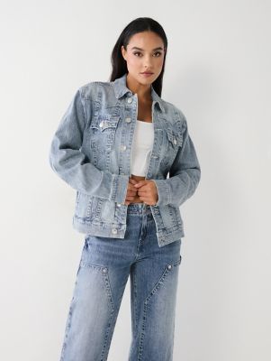 True religion women's outlet denim jacket