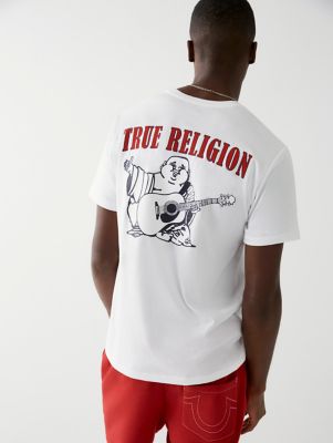 Men's Split Tie Dye Tee | Red/White | Size x Large | True Religion