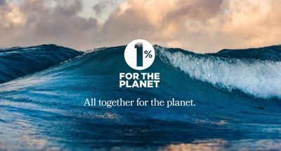 Waves with 1% logo