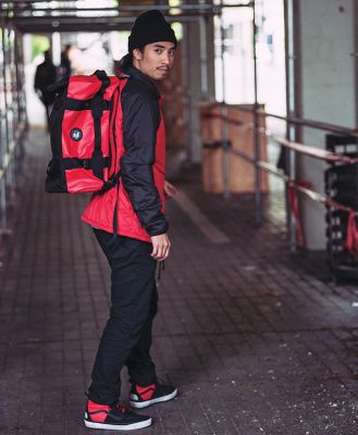 vans north face red