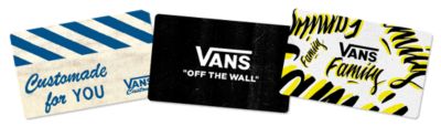 Vans Gift Cards | E-Gift Cards | Use In 