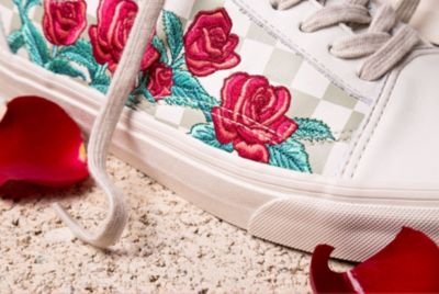 vans x roses embroidery