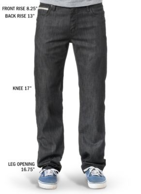 narrow leg opening mens jeans