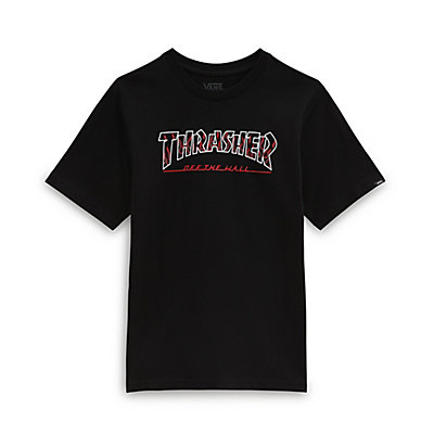 Camiseta de niños Vans x Thrasher OTW con logotipo (8-14 años)