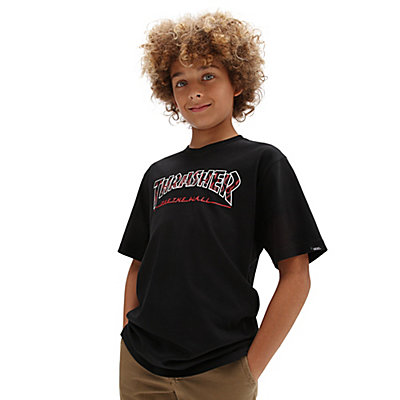 Camiseta de niños Vans x Thrasher OTW con logotipo años) Negro | Vans
