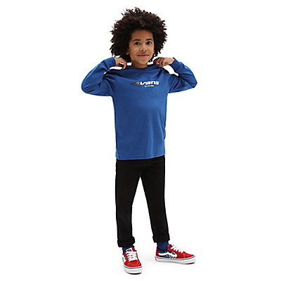 Little Kids Reflective Checkerboard Flame Long Sleeve T-Shirt (2-8 Years)