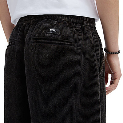 Pantaloni baggy affusolati in velluto a coste con lavaggio acido e vita elasticizzata Range