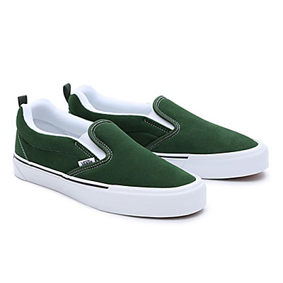 Knu Slip Shoes | Green, White | Vans