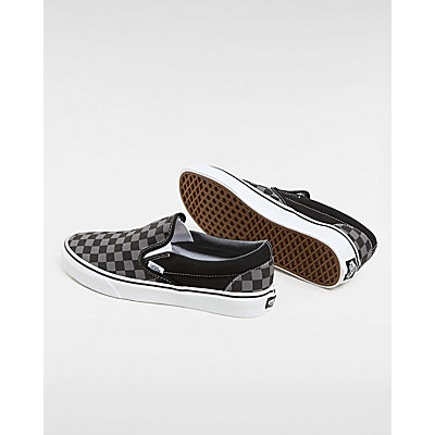 Checkerboard Classic Slip-On Shoes | Black, Grey | Vans