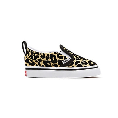 Toddler Flocked Leopard Classic Slip-On Velcro Shoes (1-4 years)
