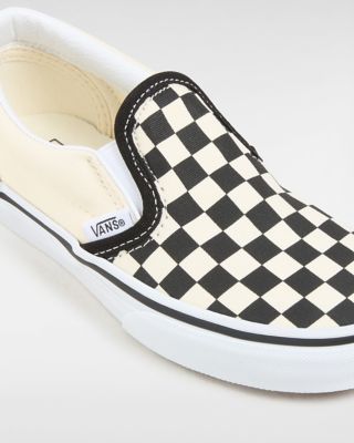 Kids Checkerboard Classic Slip-On Shoes (4-8 Years) | Black, White | Vans