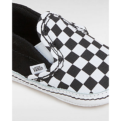 Infant Checkerboard Slip-On Hook And Loop Crib Shoes (0-1 year)