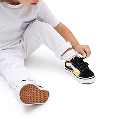 Kleinkinder Flame Old Skool Schuhe mit Klettverschluss (1-4 Jahre)