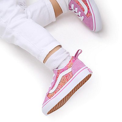 Toddler Rose Camo Old Skool Elastic Lace Shoes (1-4 Years)