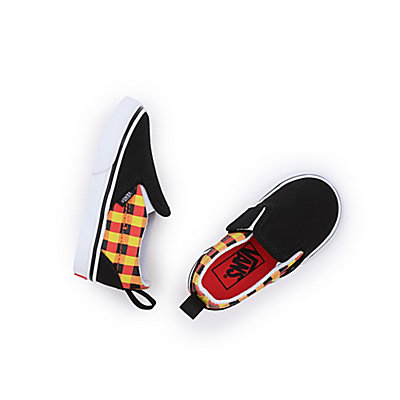 Glow Checkerboard Slip-On Schoenen met klittenband voor peuters (1-4 jaar)