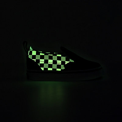 Glow Checkerboard Slip-On Schoenen met klittenband voor peuters (1-4 jaar)