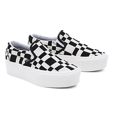Woven Check Classic Slip-On Stackform Shoes