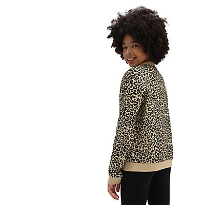 Sudadera de cuello redondo de niñas Leopard Spot (8-14 años)