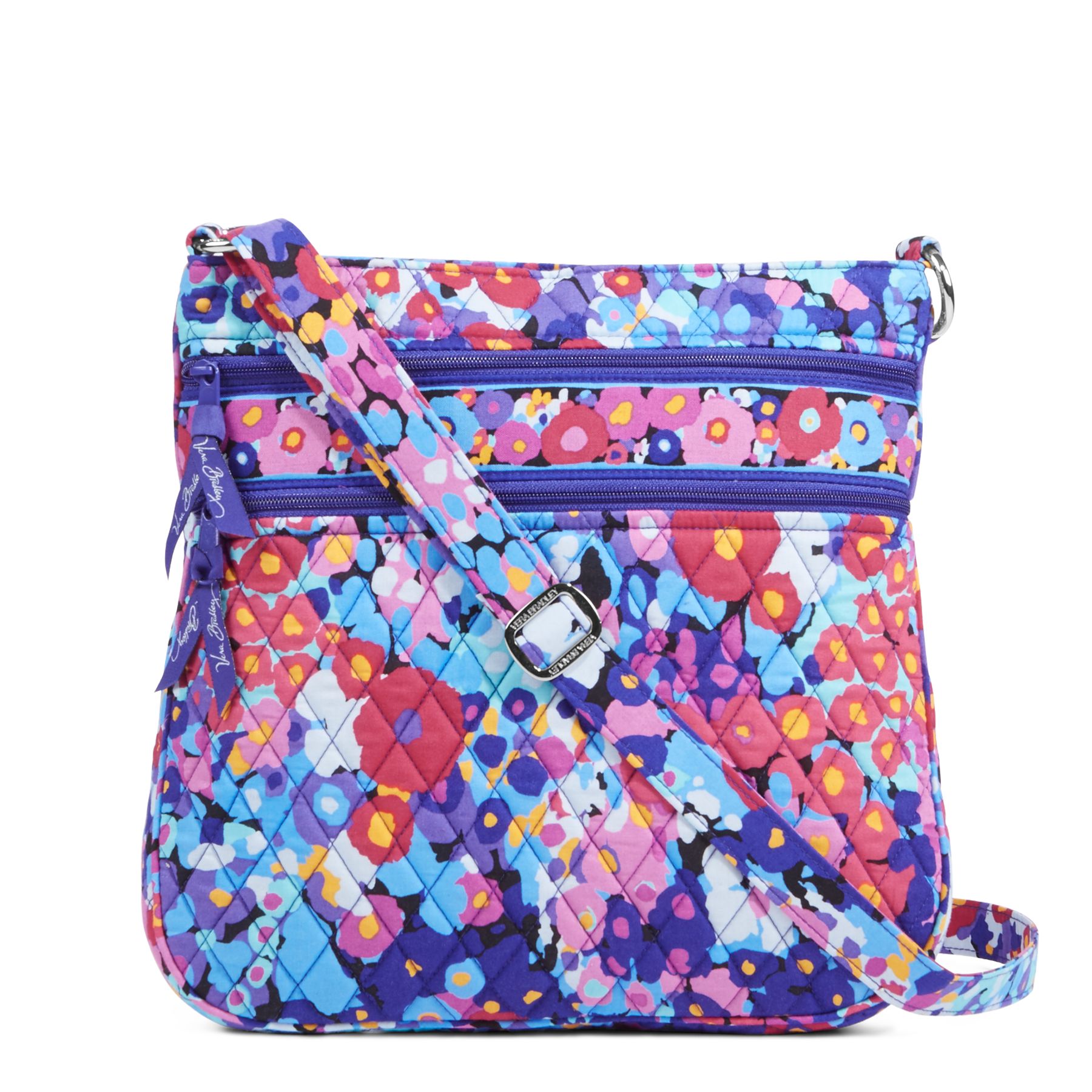 Vera Bradley Triple Zip Hipster Crossbody Bag | eBay