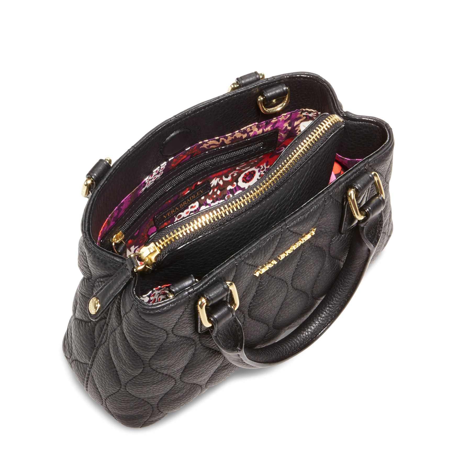 vera bradley quilted emma satchel