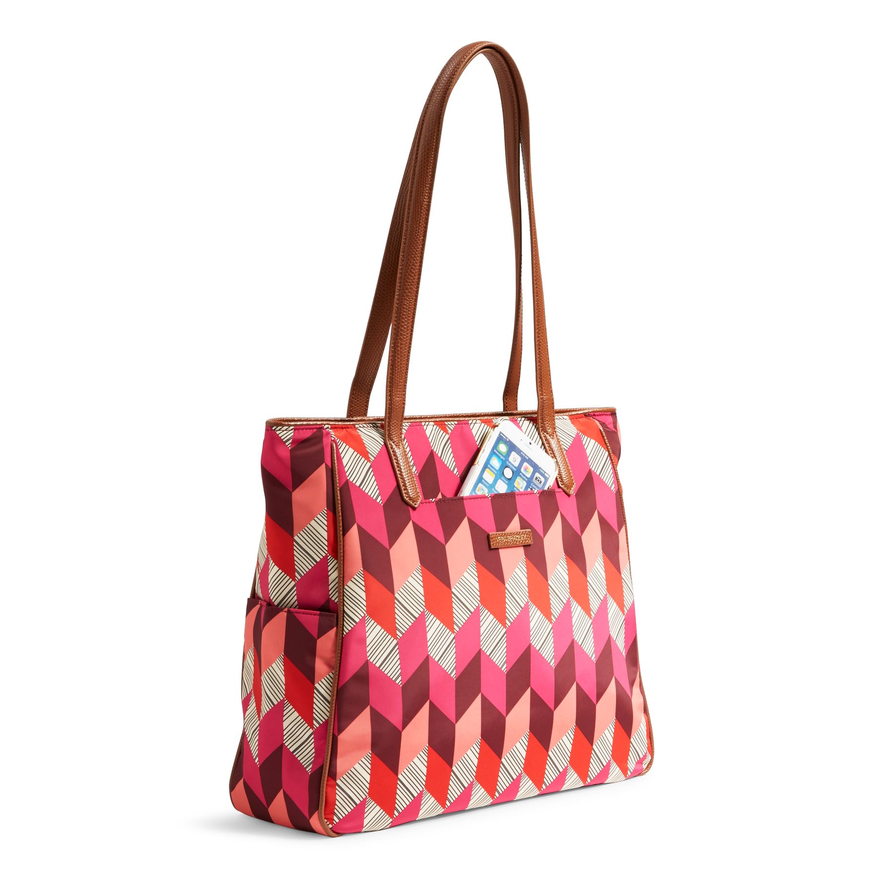 Vera Bradley Preppy Poly Zip Top Tote Bag in Bohemian Chevron eBay