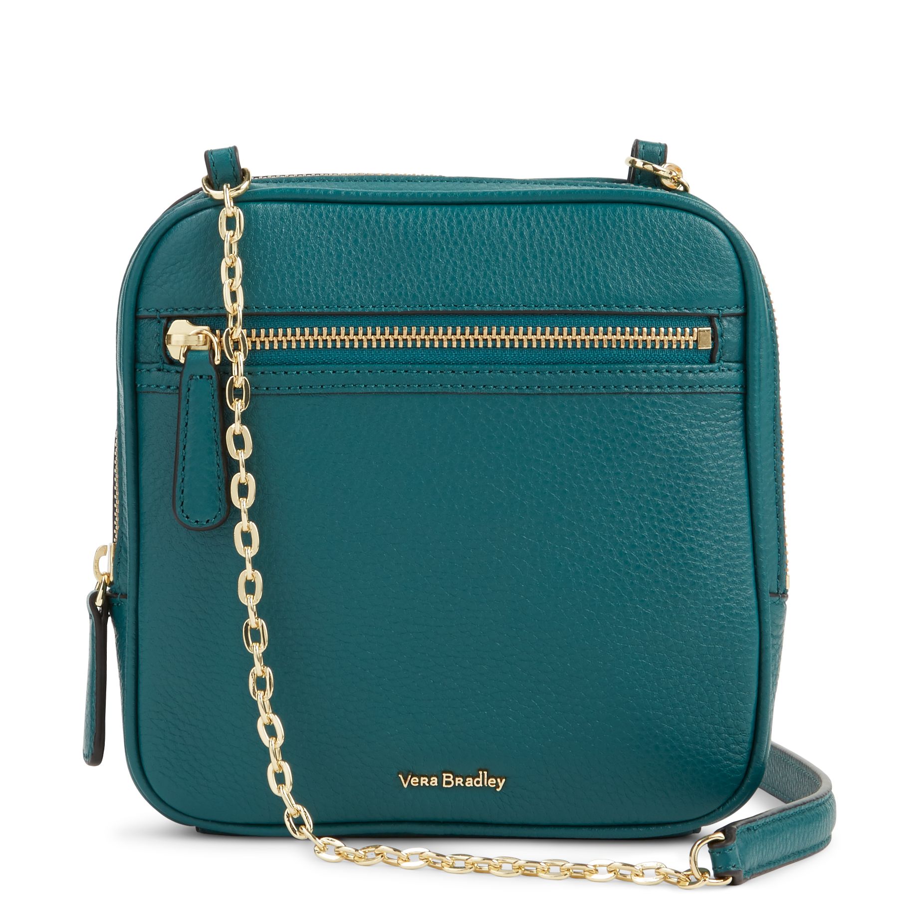 Vera Bradley Leather Crossbody Bag In Black