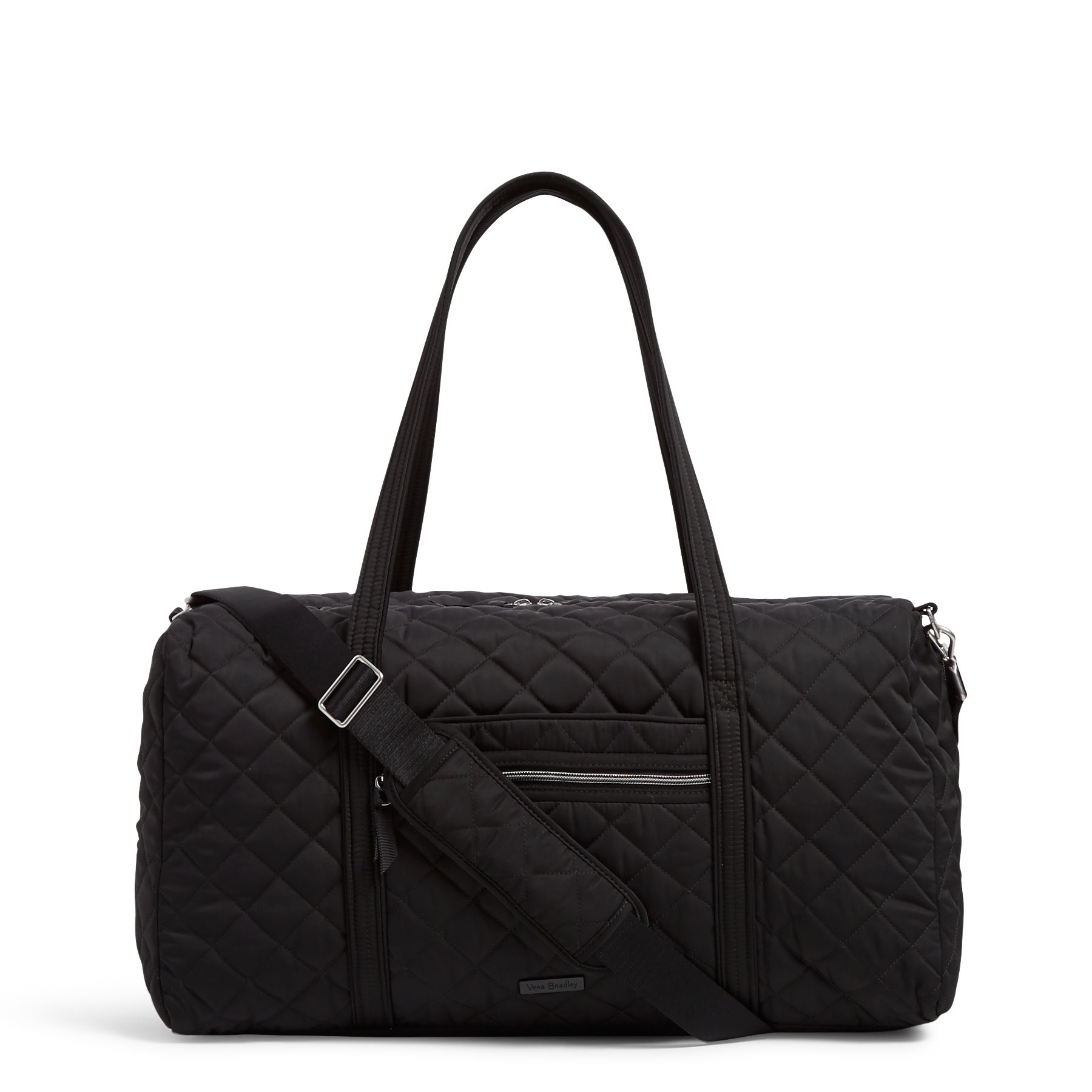 vera bradley black quilted luggage