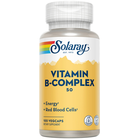 Solaray Vitamin B-Complex for Energy Support capsules 50 MG bottle front
