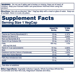 Supplement Facts label for Solaray Vitamin B-Complex for Energy Support 50 MG