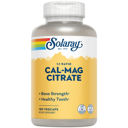 Solaray Cal-Mag Citrate capsules bottle front