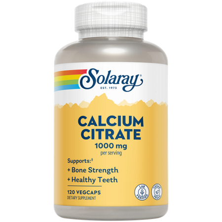 Solaray Calcium Citrate 1000 MG capsules bottle front