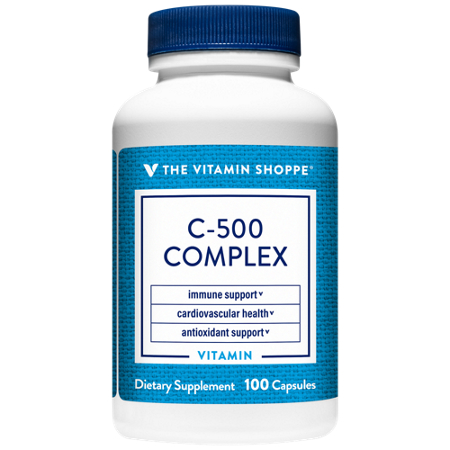 The Vitamin Shoppe Vitamin C-500 Complex capsules 500 MG bottle front