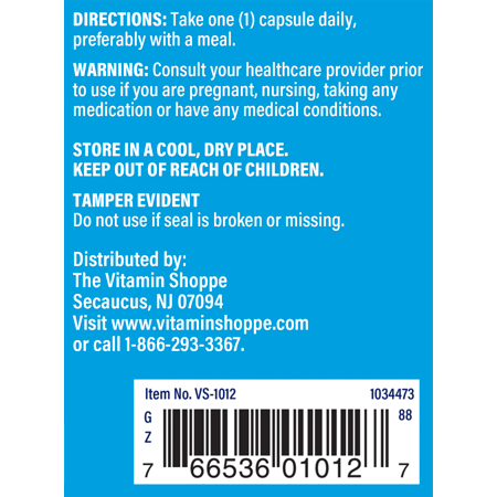 Directions for The Vitamin Shoppe C-1000 Complex 1000 MG Capsules