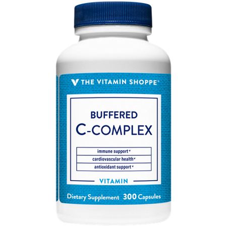 The Vitamin Shoppe Buffered C-Complex capsules 750 MG front