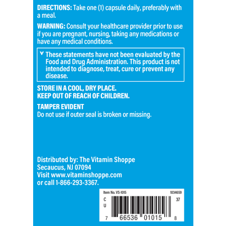 Directions for The Vitamin Shoppe Buffered C-Complex Capsules 750 MG