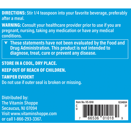 The Vitamin Shoppe Vitamin C Powder Directions for Use