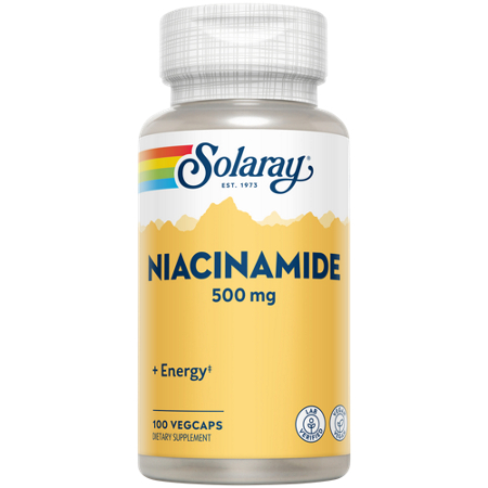 Solaray Niacinamide Vitamin B3 capsules 500 MG bottle front
