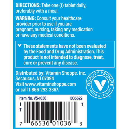 The Vitamin Shoppe Selenium Directions, 50 MCG