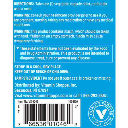 The Vitamin Shoppe B-Complex 50 Vitamin B Energy Directions
