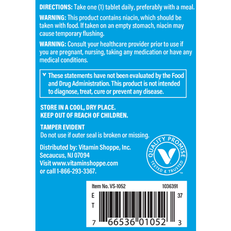 Directions for The Vitamin Shoppe Vitamin B-Complex 100