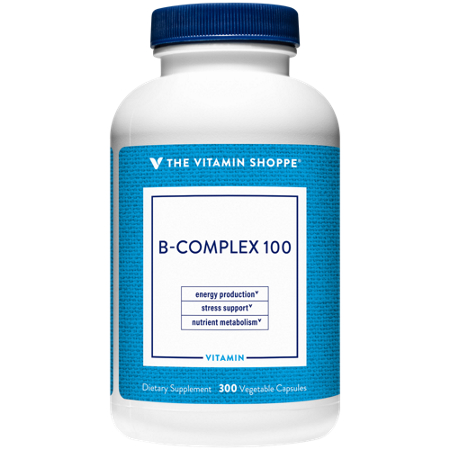 The Vitamin Shoppe B-Complex 100 capsules 100 MG bottle front