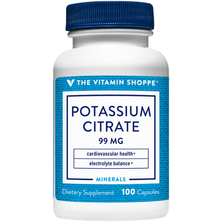 The Vitamin Shoppe Potassium Citrate capsules 99 MG front