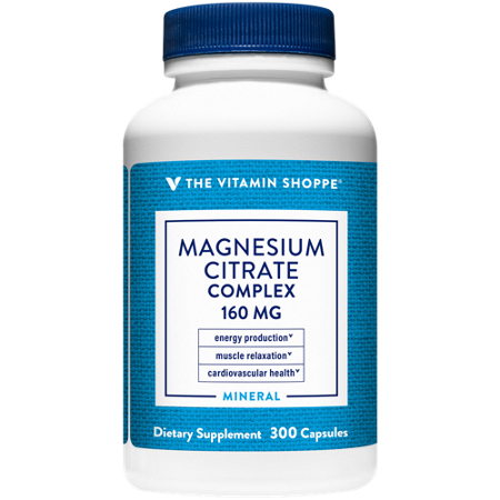 The Vitamin Shoppe Magnesium Citrate Complex capsules 160 MG front