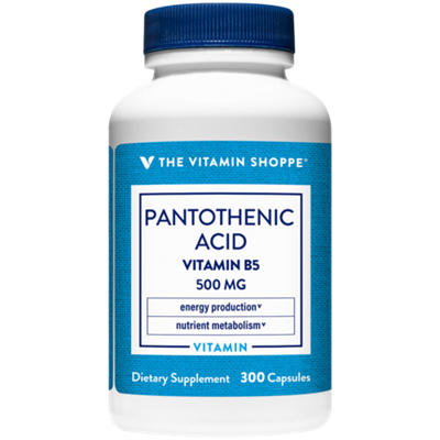 Pantothenic Acid - Vitamin B5 for Energy Production - 500 MG (300 Capsules)