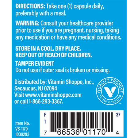 Directions for The Vitamin Shoppe Vitamin B12 Supplements B12 500 mcg
