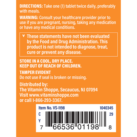 Directions for The Vitamin Shoppe Pancreatin for Digestive Health