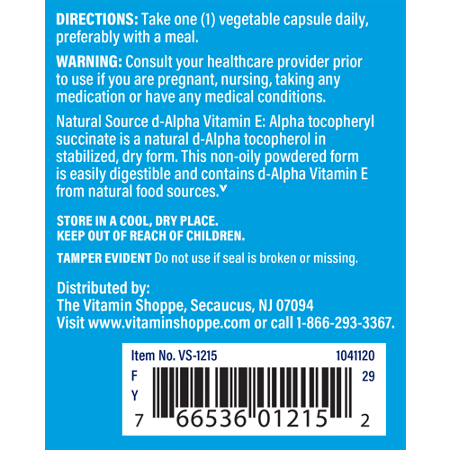 The Vitamin Shoppe Vitamin E 268 MG for Heart & Immune Support