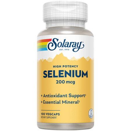 Solaray Selenium 200 MCG vegcaps bottle front