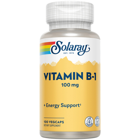 Solaray Vitamin B1 capsules 100 MG front