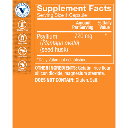 Psyllium Husks Label: 720 MG for Digestive Health